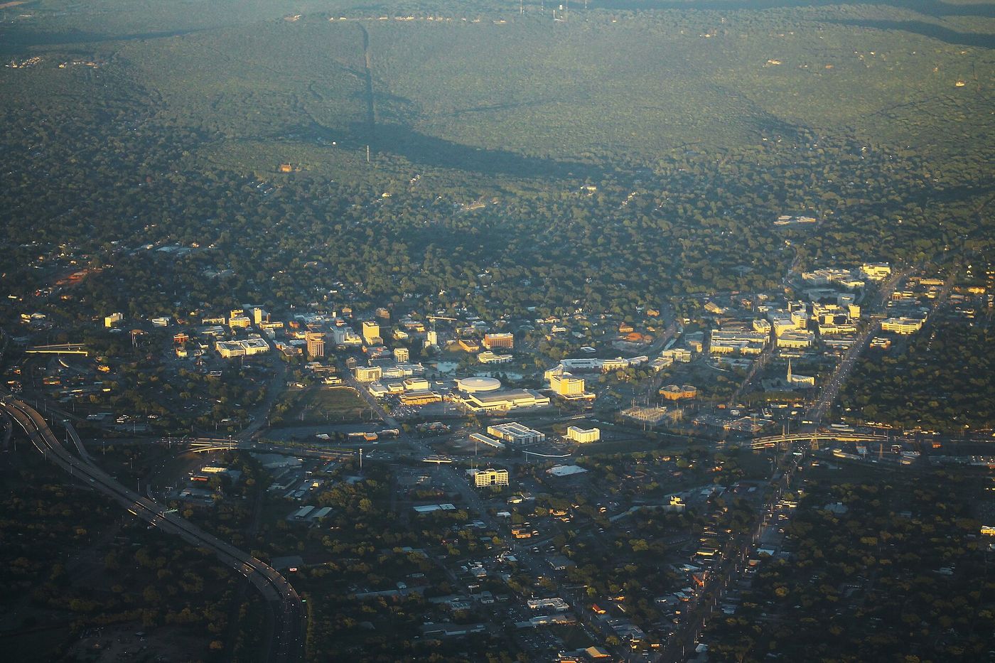 Aerial view of downtown Huntsville