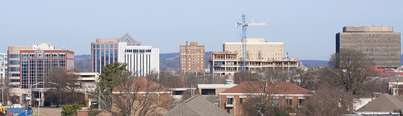 Huntsville skyline under a clear sky